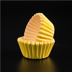 Капсулы бумажные для конфет Желтые 35*23 мм, 20-25 шт