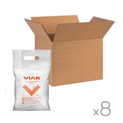 Кальцинированная сода VIAN, 1 кг, усиленный короб 8 шт.