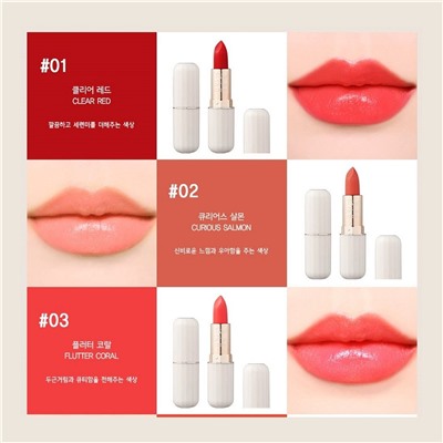 L’ocean Тинт-помада для губ / Reve Tint Stick 5 Runaway, 02 Curious Salmon, 3,5 г