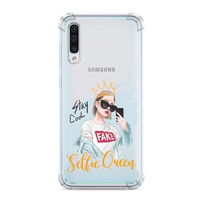 Противоударный силиконовый чехол Selfie Queen на Samsung Galaxy A50