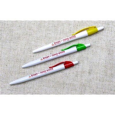 Ручка пластиковая цветная простая, МД