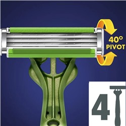 Станок для бритья одноразовый Dʤɪˈlett БЛЮ-3 Simple SENSITIVE (4 шт.) (Плавающая головка) (Оригинал)