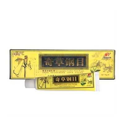 Китайский жёлтый крем от кожных заболеваний QICAOGANGMU (Цикаогангму) | Мазь от псориаза, экземы, атопического дерматита, зуда