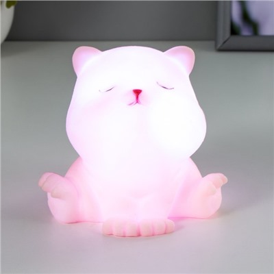 Ночник Милый котенок LED от батареек МИКС 8х10,5х8,5 см