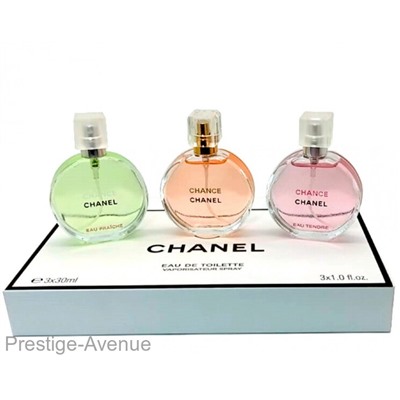 Подарочный женский набор Chanel Chance 3x30мл