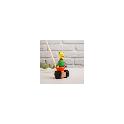 Детская каталка на палочке «Зверята с бусинками» 8×16×50, МИКС 4704503