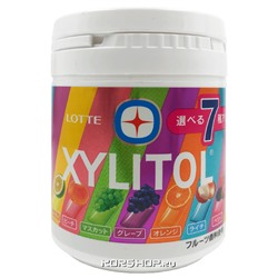Жевательная резинка «7 фруктовых вкусов» Xylitol Gum Bottle Lotte, Япония, 143 г Акция