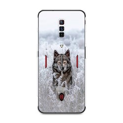 Силиконовый чехол Волк в поле на ZTE Nubia Red Magic 6