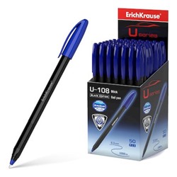 Ручка шариковая U-108  Black Edition Stick Ultra Glide Technology синяя 1.0мм 46777 ErichKrause