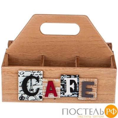 124-206 ПОДСТАВКА С РУЧКОЙ КОЛЛЕКЦИЯ COFFEE & TEA TIME 21*15*15 СМ