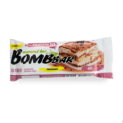 Батончик протеиновый тирамису Protein tiramisu Bombbar 60 гр.