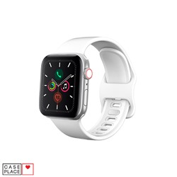 Силиконовый ремешок для Apple Watch спортивный 42/44 мм белый