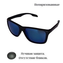 Солнцезащитные мужские очки BENTLEY, поляризованные, чёрные, зеркальные, 54132-Р2009 С1, арт.354.096