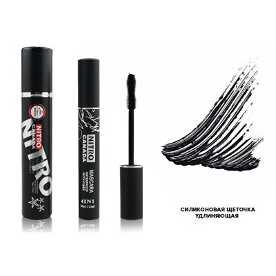 Стойкая тушь Nitro Canada Mascara Black, Удлиняющая