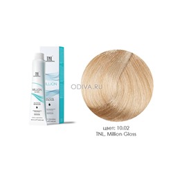 TNL, Million Gloss - крем-краска для волос (10.02 Платиновый блонд прозрачный фиолетовый), 100 мл