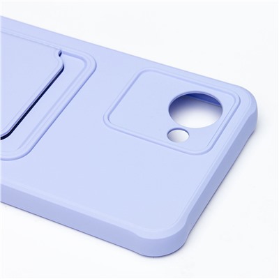Чехол-накладка - SC304 с картхолдером для "Realme C30" (dark violet)