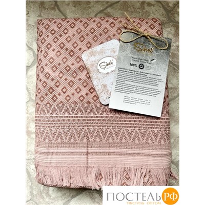 PL042/S03 Пляжное полотенце пештемаль 100% хлопок Tropical темно-розовый (100*150)