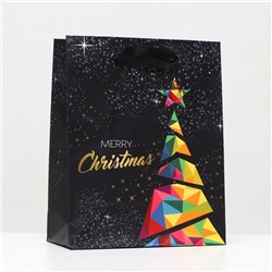 Пакет ламинированный "СовременныйMerry Christmas" 11,5 х 14,5 х 6 см