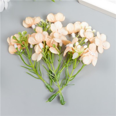 Цветы для декорирования "Веточка яблони" персиковые 8 см