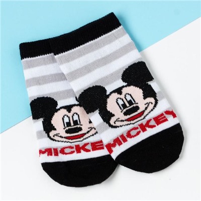 Носки (следки) "Mickey", Микки Маус, серый, 16-18 см