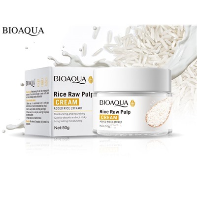 Осветляющий крем для лица с экстрактом риса Bioaqua Rice Raw Pulp Cream, 50 ml