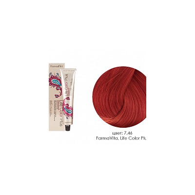 FarmaVita, Life Color Plus - крем-краска для волос (7.46 медно-красный блондин)