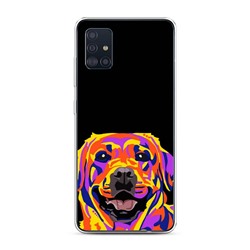 Силиконовый чехол Собака из краски на Samsung Galaxy A51