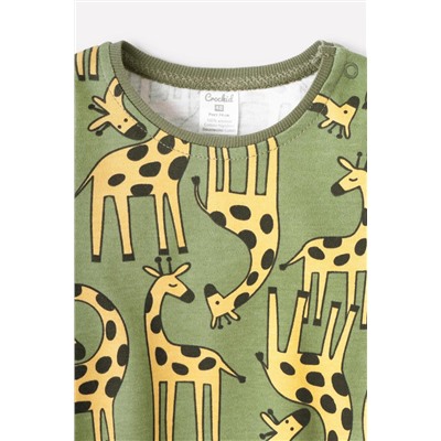 Полукомбинезон для мальчика Crockid К 6342 веселые жирафы на зеленом я108