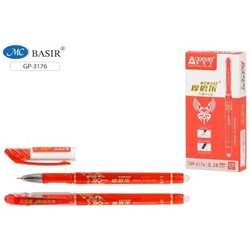 Ручка гелевая "Пиши-стирай" красная 0.38 мм GP-3176 Basir