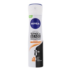 Дезодорант спрей NIVEA Антиперспирант Чёрное и Белое Extra женский, 150 мл (83486)