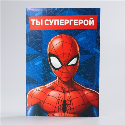 Блокнот на скрепке MARVEL "Человек-паук", 32 листа, А6