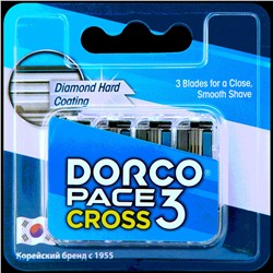 Кассеты для бритвы DORCO PACE-3 CROSS (4 шт.) (аналог BiC-3 Hybrid), TRC1040
