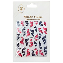 Nail Art Sticker, 2D стикер Z-D4307 (серебро)