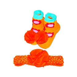 Детские носочки и ленточка Fute 362-8 для новорожденных 0-12