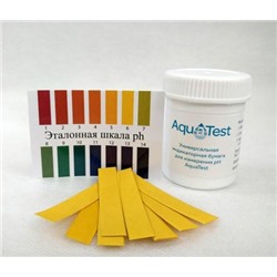 Индикаторные pH полоски (лакмусовая бумага) AquaTest (уп.100шт) оптом или мелким оптом