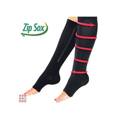 Гольфы компрессионные на молнии от варикоза ZIP SOX, ЧЕРНЫЕ