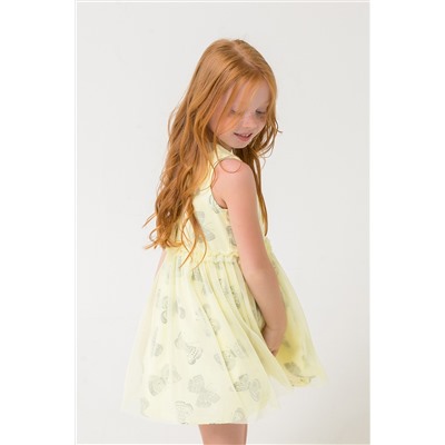 Платье для девочки Crockid К 5658 бледно-лимонный, бабочки