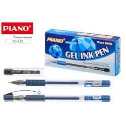 Ручка гелевая "Piano MEGA TOP" 0.5мм синяя, с грипом PG-333/син./ Piano