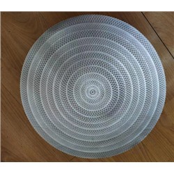 Салфетка для стола круглая 38 см/ AS-802-silver /уп.6/300/