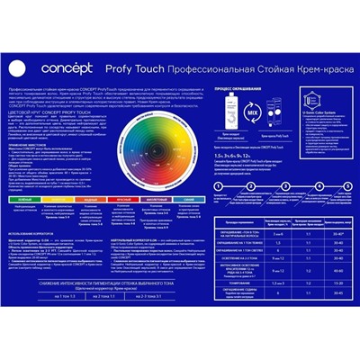Concept Profy Touch 8.1 Профессиональный крем-краситель для волос, пепельный блондин, 100 мл