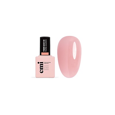 EMI, E.MiLac Fiber Base Gel Pastel Salmon - база для гель-лака с волокном №8, 15 мл