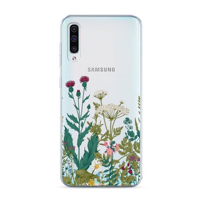 Силиконовый чехол Дикие полевые цветы на Samsung Galaxy A50