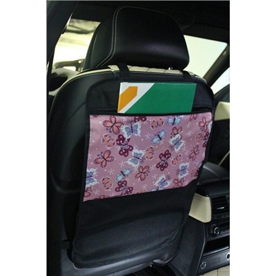 Защита для спинки сиденья + Органайзер для автомобиля, 1 карман под замком, Золушка