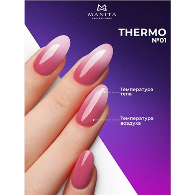 Manita Professional Гель-лак для ногтей с термоэффектом / THERMO №01, розовый, 10 мл