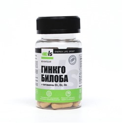 Гинкго Билоба Ангио + витамины В1, В2, В6, 60 капсул по 500 мг