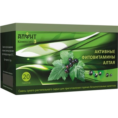 Алфит Композит-3 (Активные фитовитамины Алтая), 20 ф-п по 2 г, Алфит