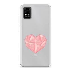 Силиконовый чехол Кристальное сердце на ZTE Blade A31