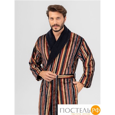 TOGAS ЭРВЕ корич-черн Халат 2XL-3XL(54), 1 пр., 75% хлопок/25% модал, 450 г/м2