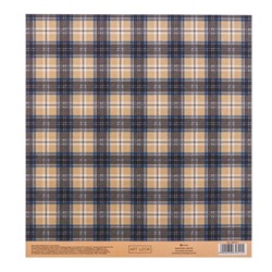 Бумага для скрапбукинга с клеевым слоем «Тартан», 20 × 21,5 см, 250 г/м