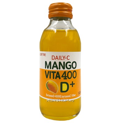Напиток негазированный витаминизированный с манго Daily-C Lotte, Корея, 140 мл Акция